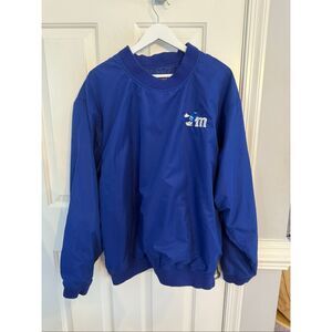 M&Ms Vintage Planet Mars Blue Pullover Windbreaker Sz XL EUC
